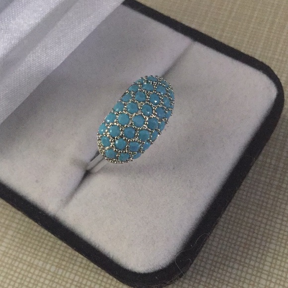 New Pretty Blue Turquoise silver Ring - Picture 5 of 8